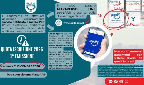 3° Quota iscrizione 2026